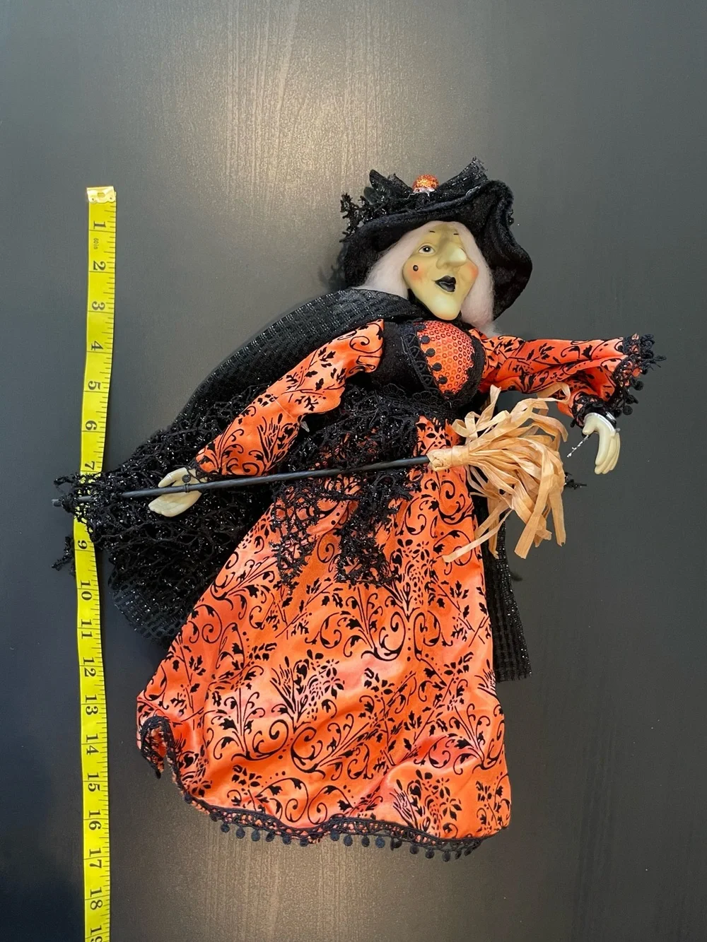 Halloween Witch  in Orange and Black
